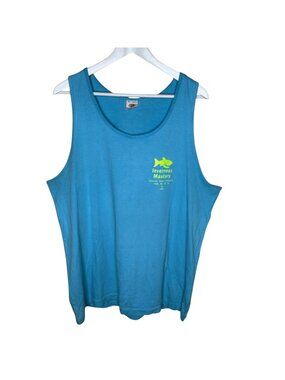 Vintage 90s Men's Blue Inverness Masters Muscle Tank Top, Americana Top, Size XL